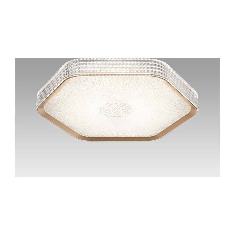 7746/48L PIKO LED SN 000 Светильник металл/пластик/прозрачный/золотистый LED 48Вт 3000-4000-6000K 425х385 IP20 пульт ДУ SPARKS 5
