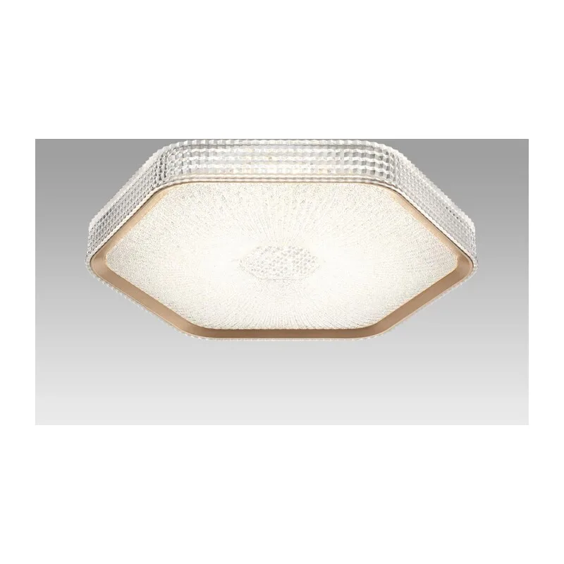 7746/48L PIKO LED SN 000 Светильник металл/пластик/прозрачный/золотистый LED 48Вт 3000-4000-6000K 425х385 IP20 пульт ДУ SPARKS 4