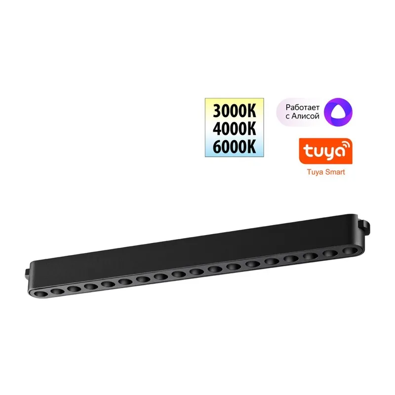 359460 SHINO NT24 114 черный Трековый смарт-светильник для низковольтного шинопровода с двумя режимами работы IP20 LED 18W 24V 3000-6000K EASY
