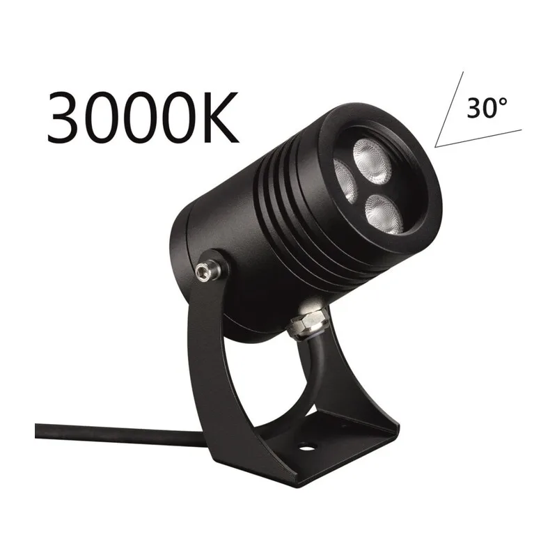 6648/6WA3 NATURE ODL25 687 черный/металл Фасадный поворотный светильник на 360° IP67 LED CREE 6W 3000K 30° AC85-265V STIMA