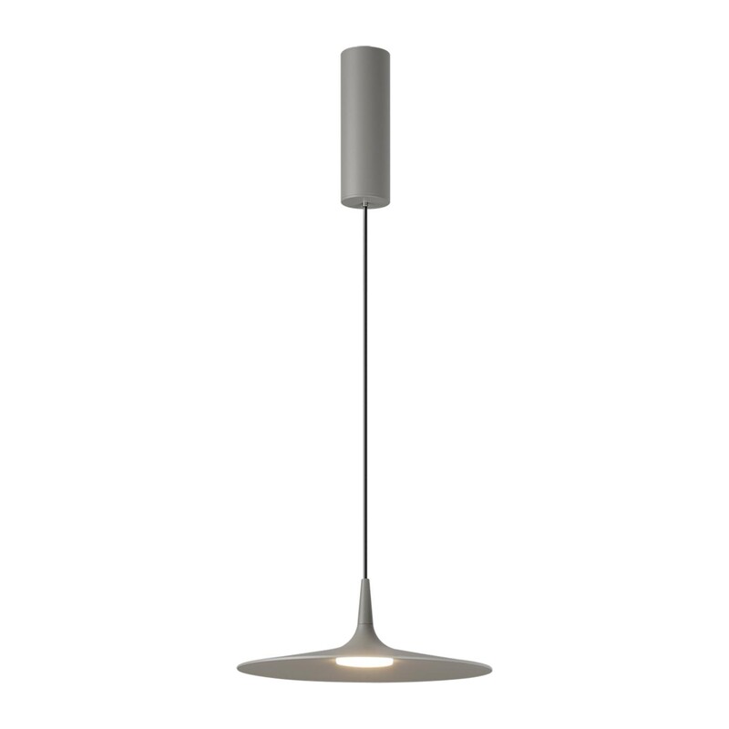 7038/12L HIGHTECH ODL25 000 серый/металл/акрил Подвесной светильник IP20 LED 12W 3000K AC90-260V SOMBRA
