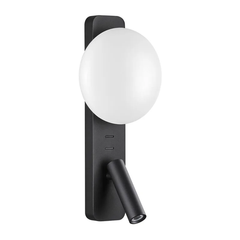 7048/5WL HIGHTECH ODL25 473 металл/акрил черный Настенный светильник IP20 LED 1*5W + 1*3W 2700K CRI>90 ALBERGO
