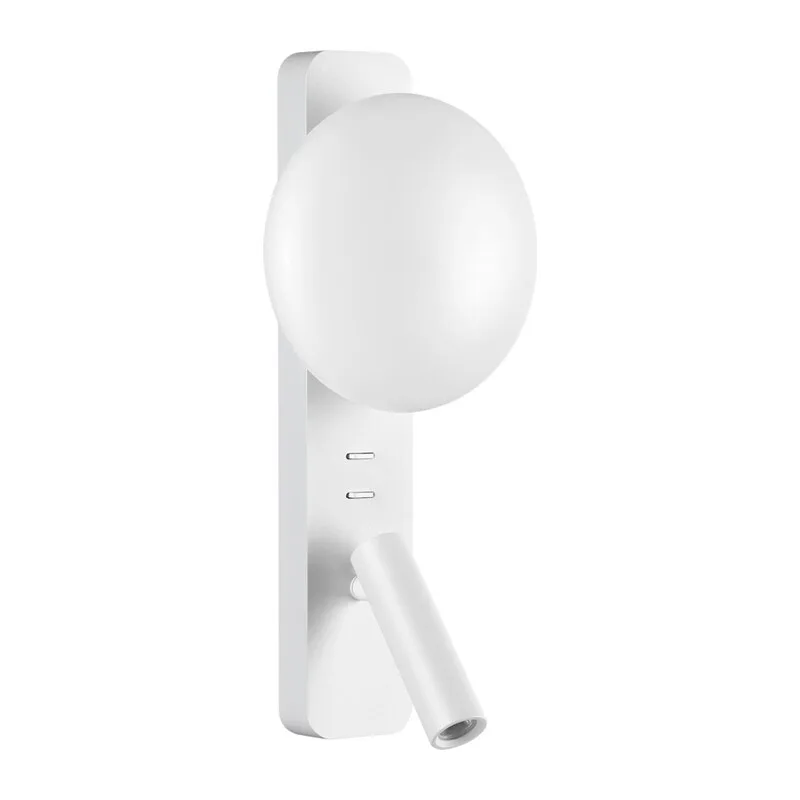 7049/5WL HIGHTECH ODL25 473 металл/акрил белый Настенный светильник IP20 LED 1*5W + 1*3W 2700K ALBERGO