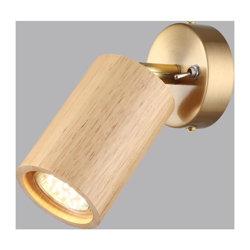 7061/1W MINIMA ODL25 217 Настенный светильник светлое дерево/металл с выкл. IP20 GU10 LED 7W 220V CAUCHO 4