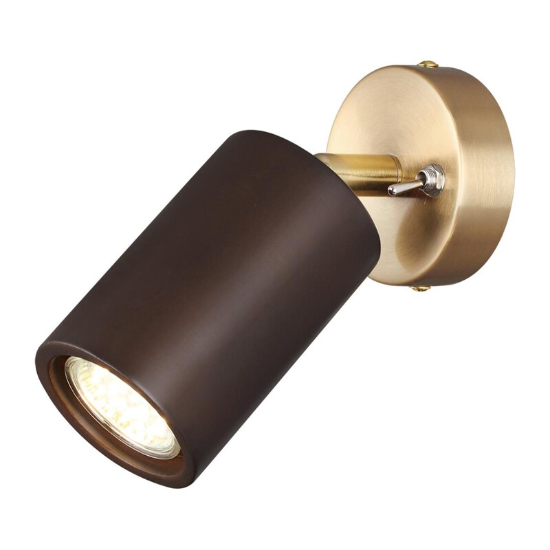 7062/1W MINIMA ODL25 217 Настенный светильник темное дерево/металл с выкл. IP20 GU10 LED 7W 220V CAUCHO