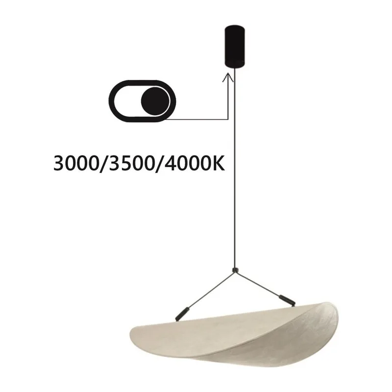 7067/30L L-VISION ODL25 191 Подвесной светильник металл/нетканный шелк/черн IP20 LED 20W 3000/3500/4000K 220V SILK