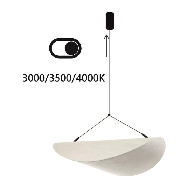 7067/36L L-VISION ODL25 191 Подвесной светильник металл/нетканный шелк/черн IP20 LED 30W 3000/3500/4000K 220V SILK 6