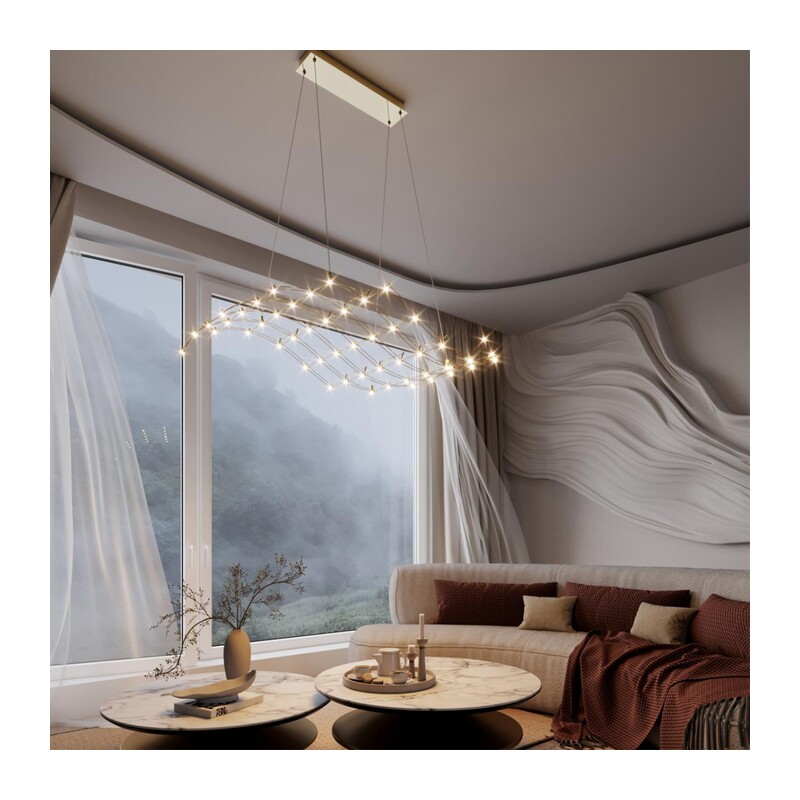 7058/45L HIGHTECH ODL25 289 Подвесной светильник нерж/сталь золото IP20 LED 3000K 220V WELKIN 5