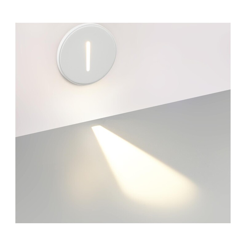 7081/3WL HIGHTECH ODL25 339 Подсветка лестницы круглая металл/гипс IP20 LED 3W 3000K 220V GIPS