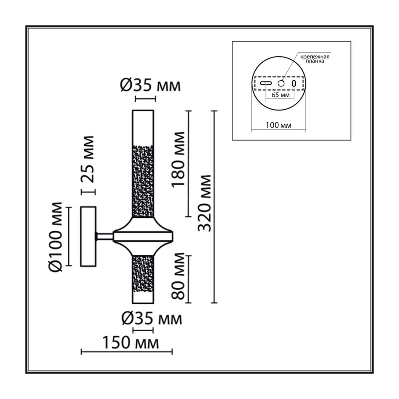 8112/2W NEOCLASSI LN26 096 черный/бронза/прозрачный, металл/стекло Бра G9 2*30W 220V TAMARESA 2