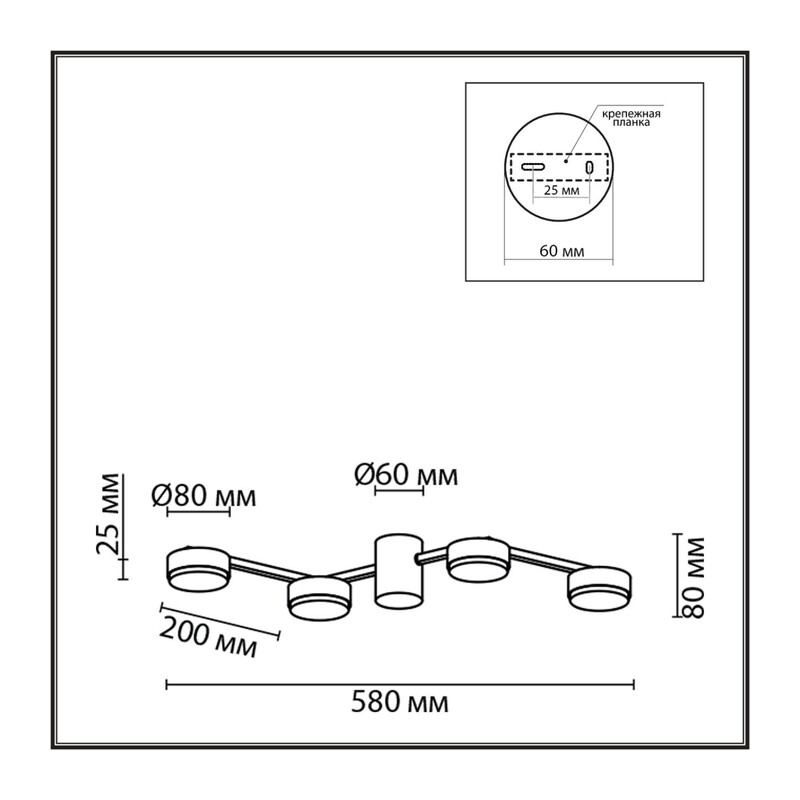 8116/4C COMFI LN26 250 никель, металл Люстра потолочная LED GX53 4*7W 220V SANATA 2