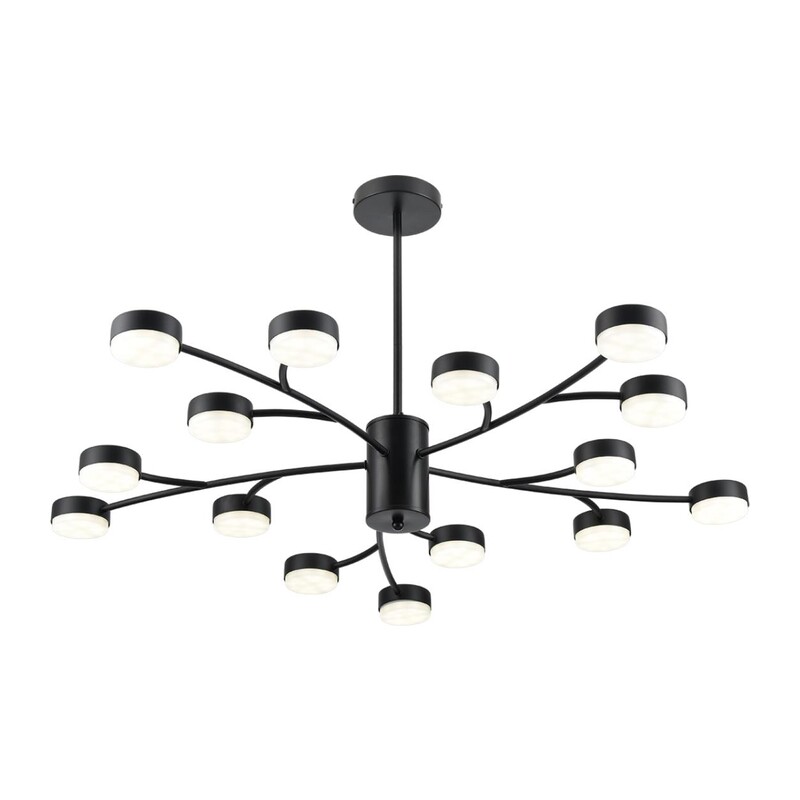 8117/15 COMFI LN26 235 черный, металл Люстра LED GX53 15*7W 220V TORINA