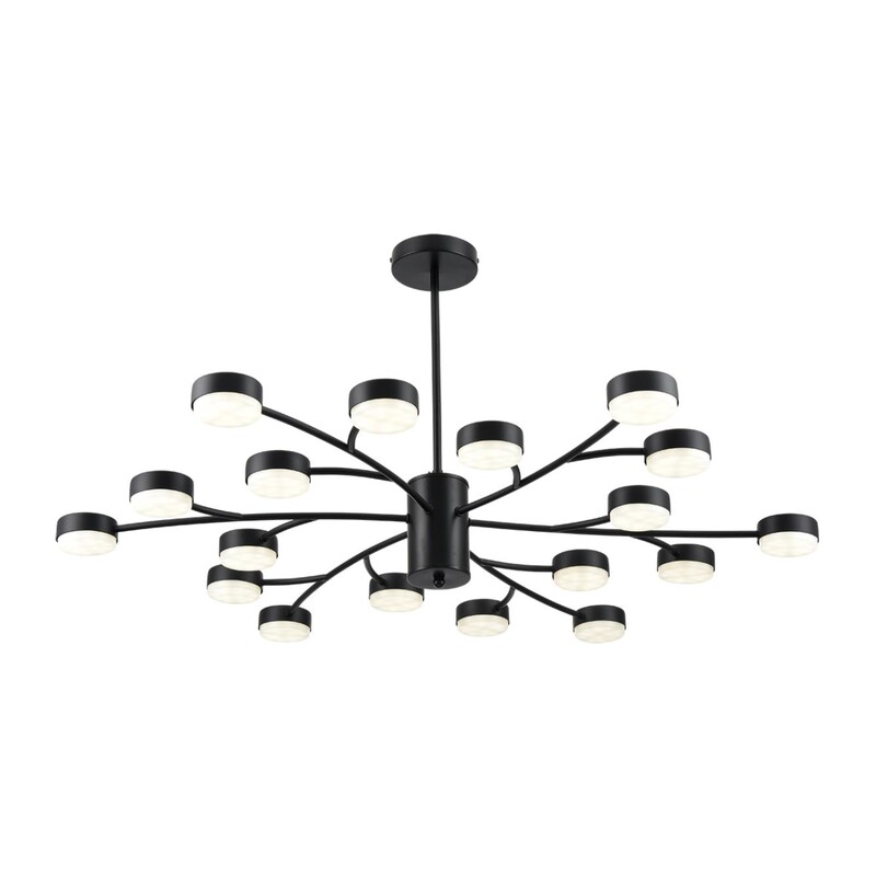 8117/18 COMFI LN26 235 черный, металл Люстра LED GX53 18*7W 220V TORINA