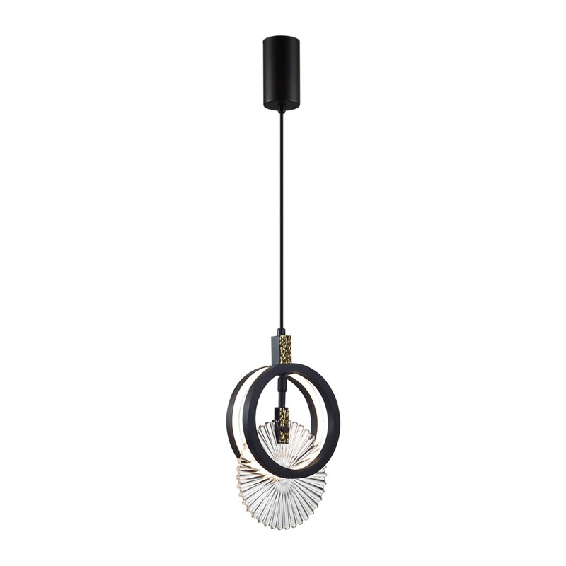 5421/17L HIGHTECH ODL_EX25 083 черный/золото/металл/стекло Подвес LED 17W 3000K 986Лм MERCURY