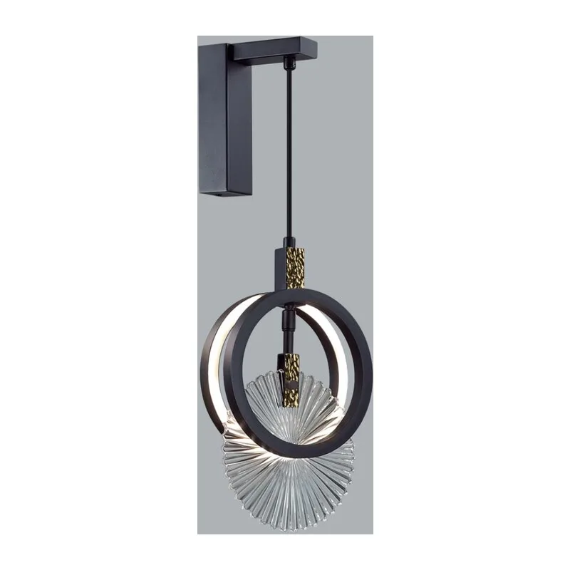 5421/17WL HIGHTECH ODL_EX25 083 черный/золото/металл/стекло Настенный светильник LED 17W 3000K 986Лм MERCURY 2