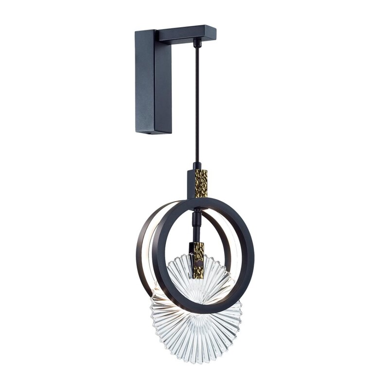 5421/17WL HIGHTECH ODL_EX25 083 черный/золото/металл/стекло Настенный светильник LED 17W 3000K 986Лм MERCURY