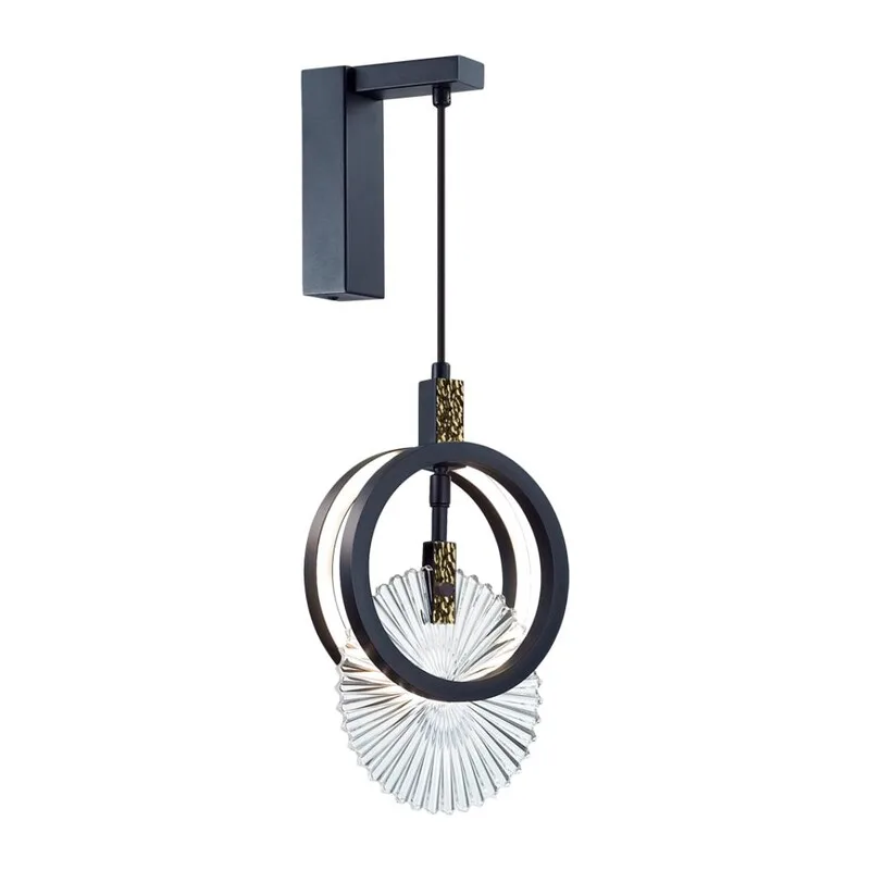 5421/17WL HIGHTECH ODL_EX25 083 черный/золото/металл/стекло Настенный светильник LED 17W 3000K 986Лм MERCURY