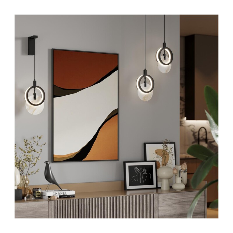 5422/17L HIGHTECH ODL_EX25 083 черный/металл/алебастр Подвес LED 17W 3000K 986Лм MERCURY 5