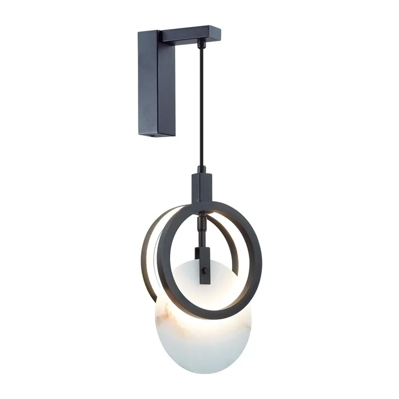 5422/17WL HIGHTECH ODL_EX25 083 черный/металл/алебастр Настенный светильник LED 17W 3000K 986Лм MERCURY