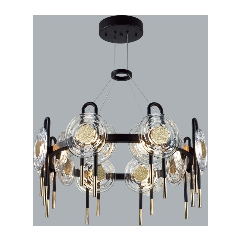 5407/92L MODERN ODL_EX25 101 черный/золото/металл/стекло Люстра LED 92W 3000K 8990Лм MAGNET 4