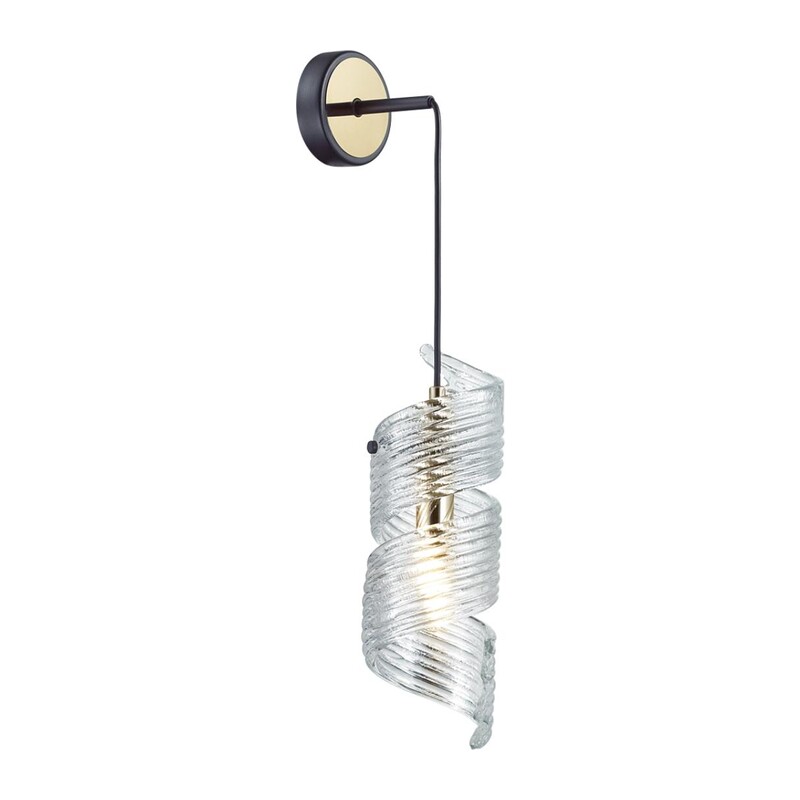5439/1 MODERN ODL_EX25 071 черный/золото/металл/стекло Подвес/бра E14 1*40W FUSILLI 2