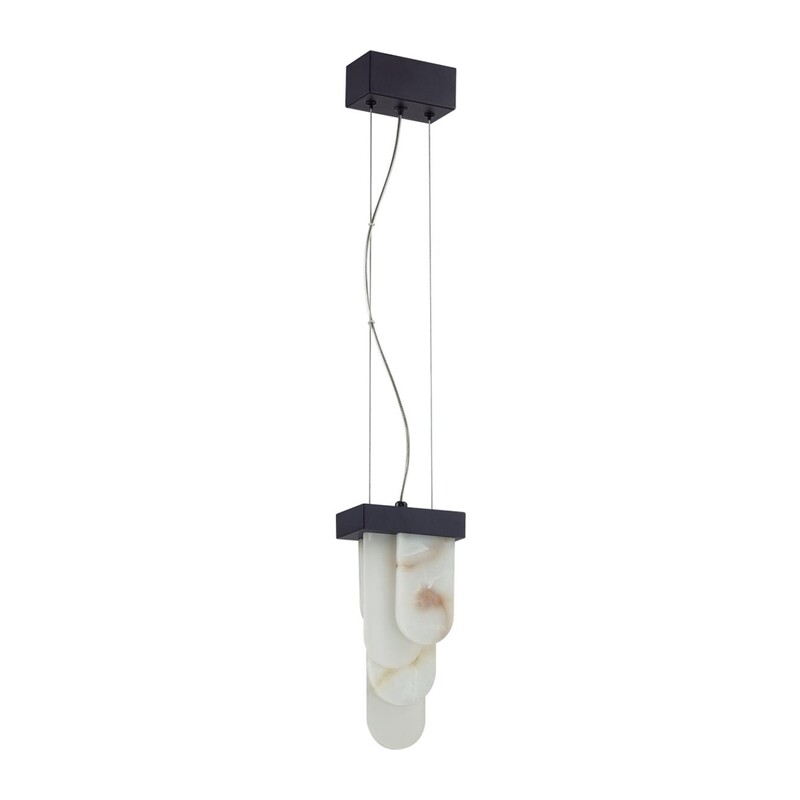 5438/12L HIGHTECH ODL_EX25 081 черный/металл/ смола под алебастр /акрил Подвес LED 12W 3000K 1489Лм FOROS 4