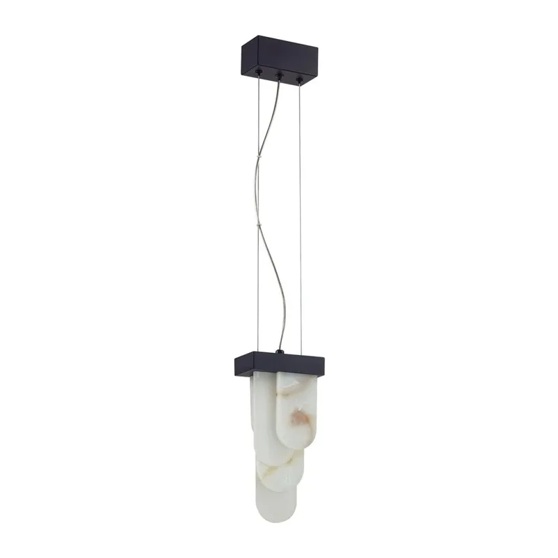 5438/12L HIGHTECH ODL_EX25 081 черный/металл/ смола под алебастр /акрил Подвес LED 12W 3000K 1489Лм FOROS