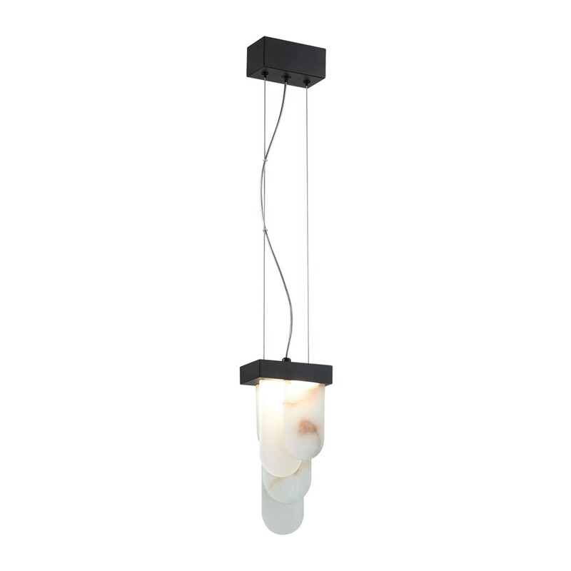 5438/12L HIGHTECH ODL_EX25 081 черный/металл/ смола под алебастр /акрил Подвес LED 12W 3000K 1489Лм FOROS