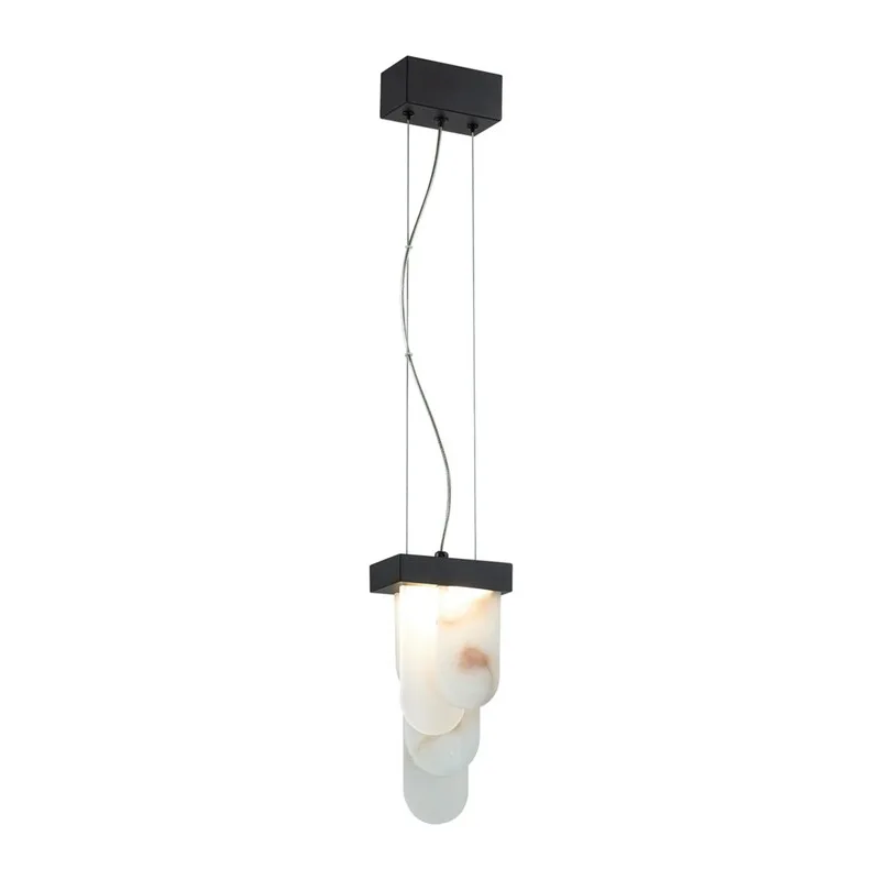 5438/12L HIGHTECH ODL_EX25 081 черный/металл/ смола под алебастр /акрил Подвес LED 12W 3000K 1489Лм FOROS 2