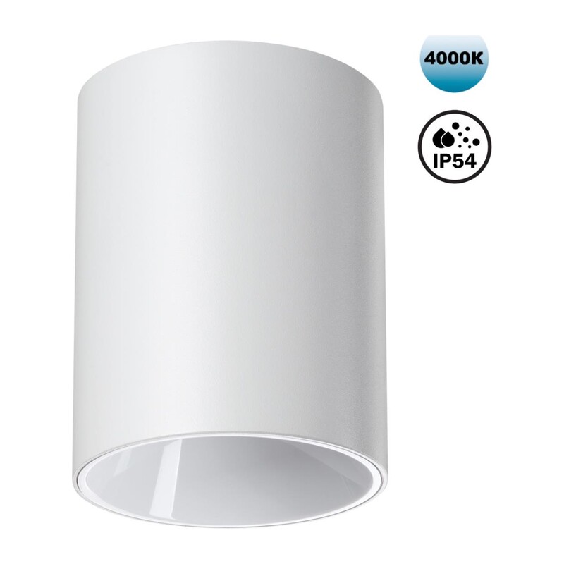 359421 OVER NT24 430 белый Светильник накладной влагозащищённый IP54 LED 15W 170-265V 4000К 1350Лм RECTE 6