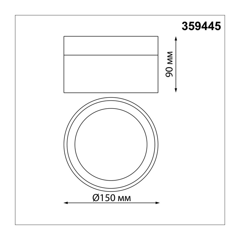 359445 OVER NT24 390 белый Светильник накладной светодиодный IP20 LED 18W 220-240V 4000K 1170Лм AURA 4