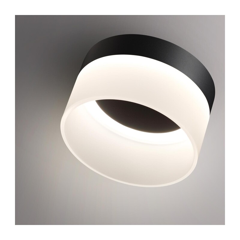359446 OVER NT24 390 черный Светильник накладной светодиодный IP20 LED 18W 220-240V 4000K 1170Лм AURA