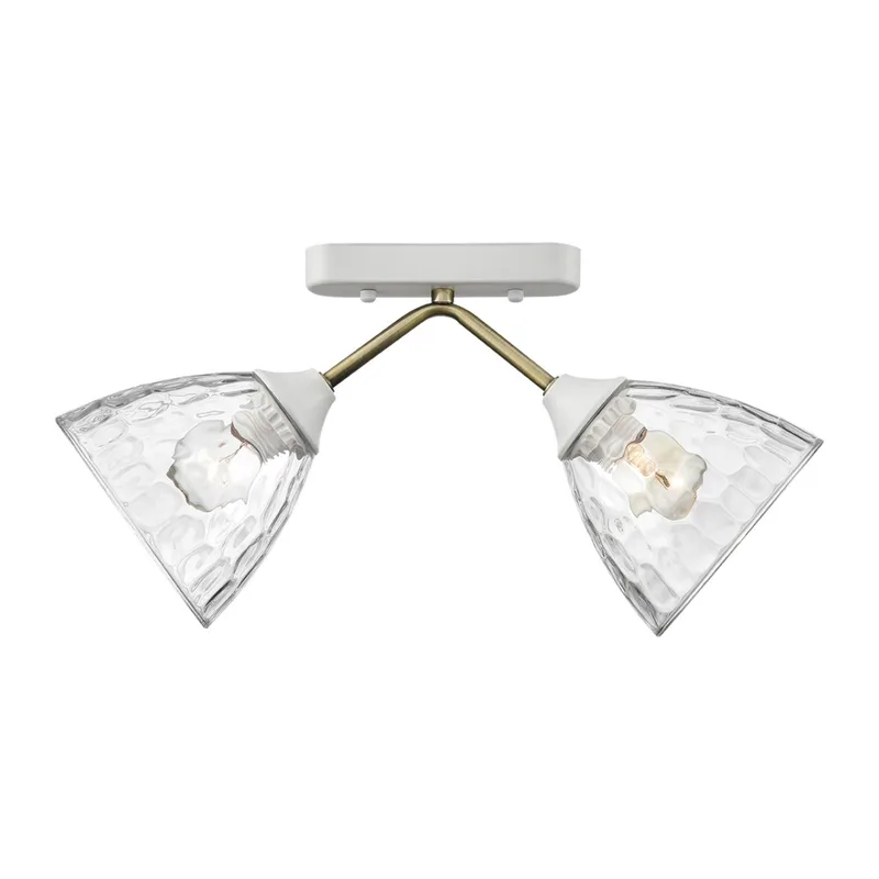 8151/2C COMFI LN 000 белый/античная бронза/прозрачный, металл/стекло Потолочный светильник Е27 2*60W 220V TATA 2