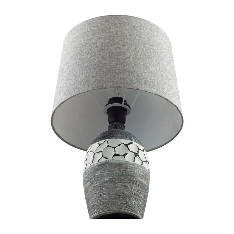 8118/1T COMFI LN26 489 серый, керамика/текстиль Настольная лампа E27 1*60W 220V AVALONA