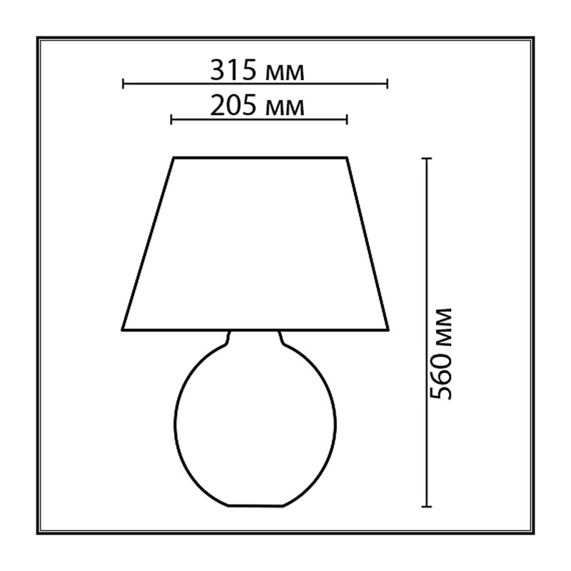 8134/1T MODERNI LN26 485 бежевый, керамика/текстиль Настольная лампа E27 1*60W 220V RAMORA 2