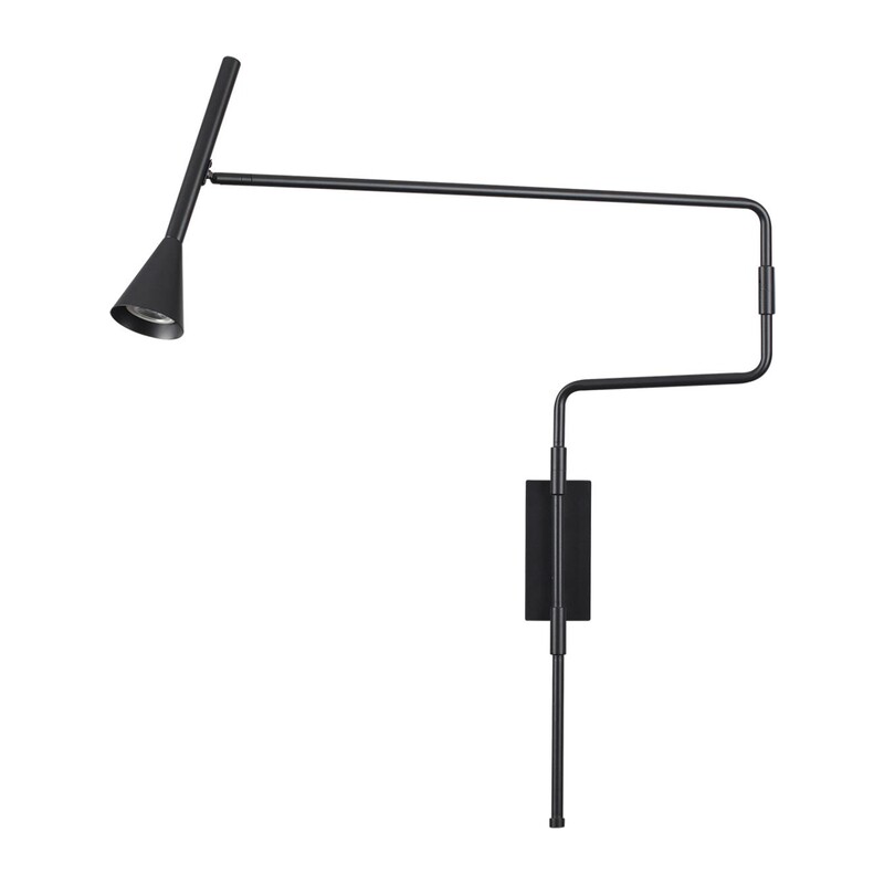 7031/1W HIGHTECH ODL25 271 Настенный светильник с выкл. черный/металл IP20 GU10 LED 10W 220V IZZY 5