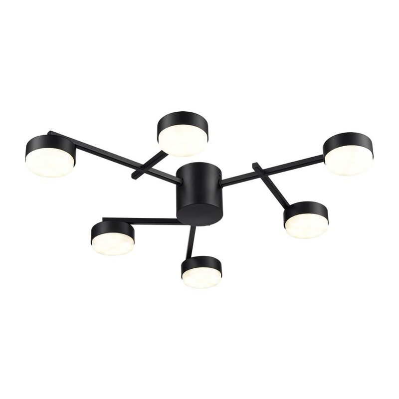 8186/6C COMFI LN26 247 черный, металл Люстра потолочная LED GX53 6*7W 220V DABRA