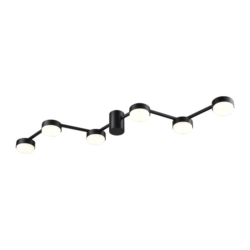 8187/6C COMFI LN26 249 черный, металл Люстра потолочная LED GX53 6*7W 220V SANATA
