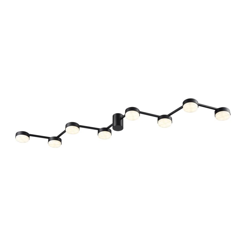 8187/8C COMFI LN26 249 черный, металл Люстра потолочная LED GX53 8*7W 220V SANATA