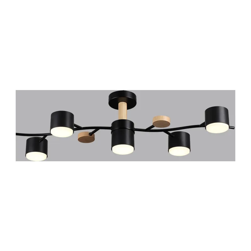 8194/5C COMFI LN26 335 черный, металл/дерево/пластик Потолочный светильник LED GX53 5*9W 220V CRYPTO 4