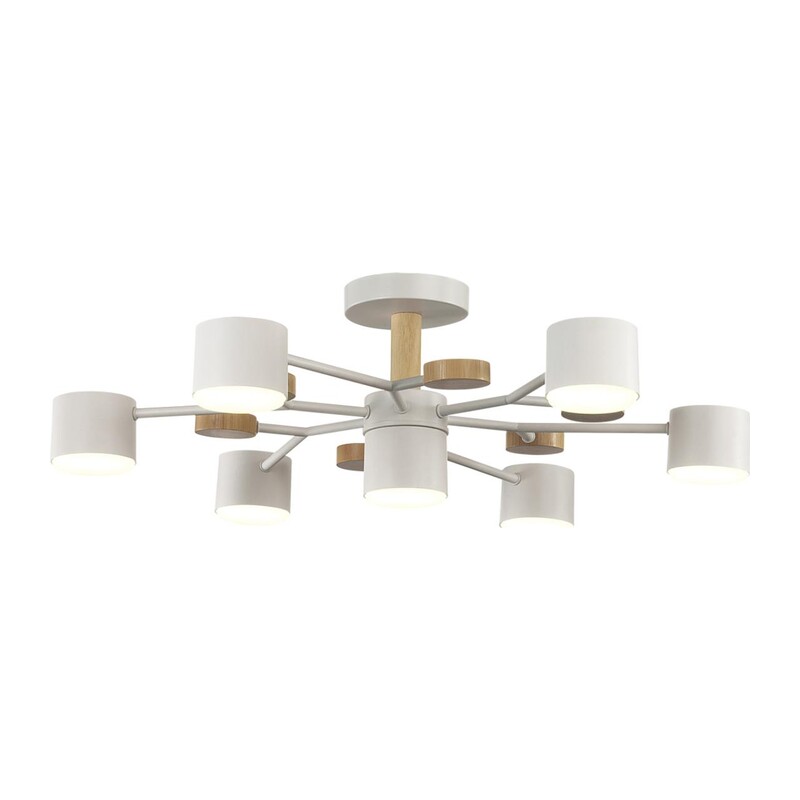 8195/7C COMFI LN26 336 белый, металл/дерево/пластик Потолочный светильник LED GX53 7*9W 220V RONDO