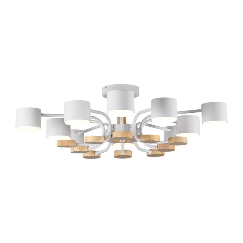 8196/10C COMFI LN26 336 белый, металл/дерево/пластик Потолочный светильник LED GX53 10*9W 220V RONDO