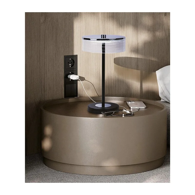 8203/1TL LEDIO LN26 531 серебро/черный/прозрачный, металл/акрил Настольная лампа LED 7W 4000К 220V SATIANA 4