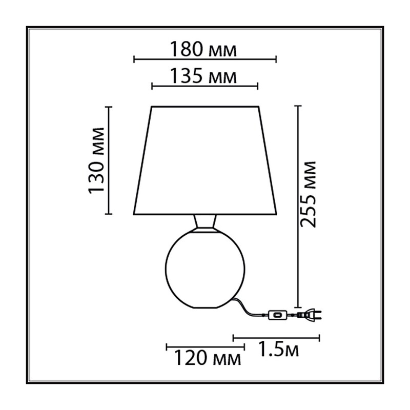 8213/1T CLASSI LN26 505 коричневый, керамика/текстиль Настольная лампа Е27 1*60W 220V TAREKA 2