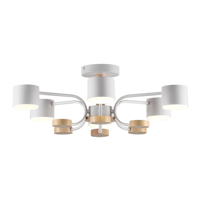 8231/6C COMFI LN26 336 белый, металл/дерево/пластик Светильник потолочный LED GX53 6*9W 220V RONDO