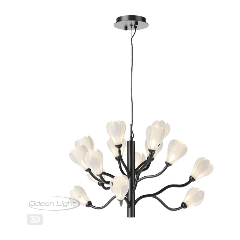 5090/15 MODERN ODL25 553 черный матовый/белый/фарфор Люстра G4 LED 15*5W GARDI 2
