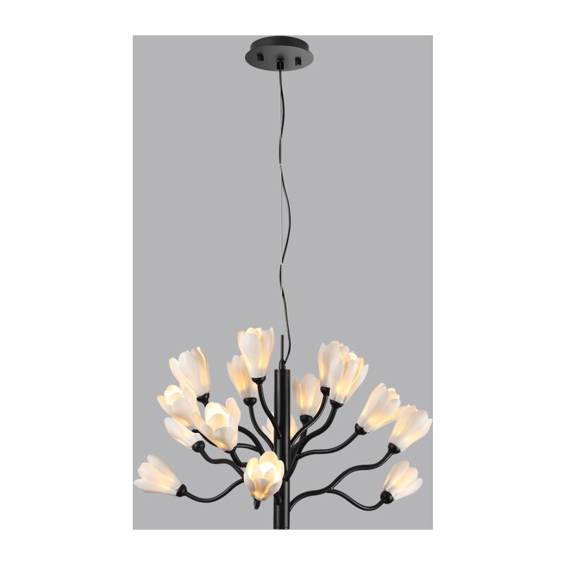 5090/15 MODERN ODL25 553 черный матовый/белый/фарфор Люстра G4 LED 15*5W GARDI 4