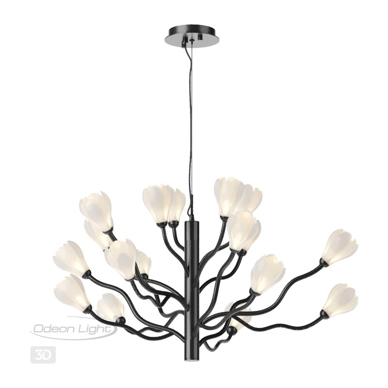 5090/18 MODERN ODL25 553 черный матовый/белый/фарфор Люстра G4 LED 18*5W GARDI 2