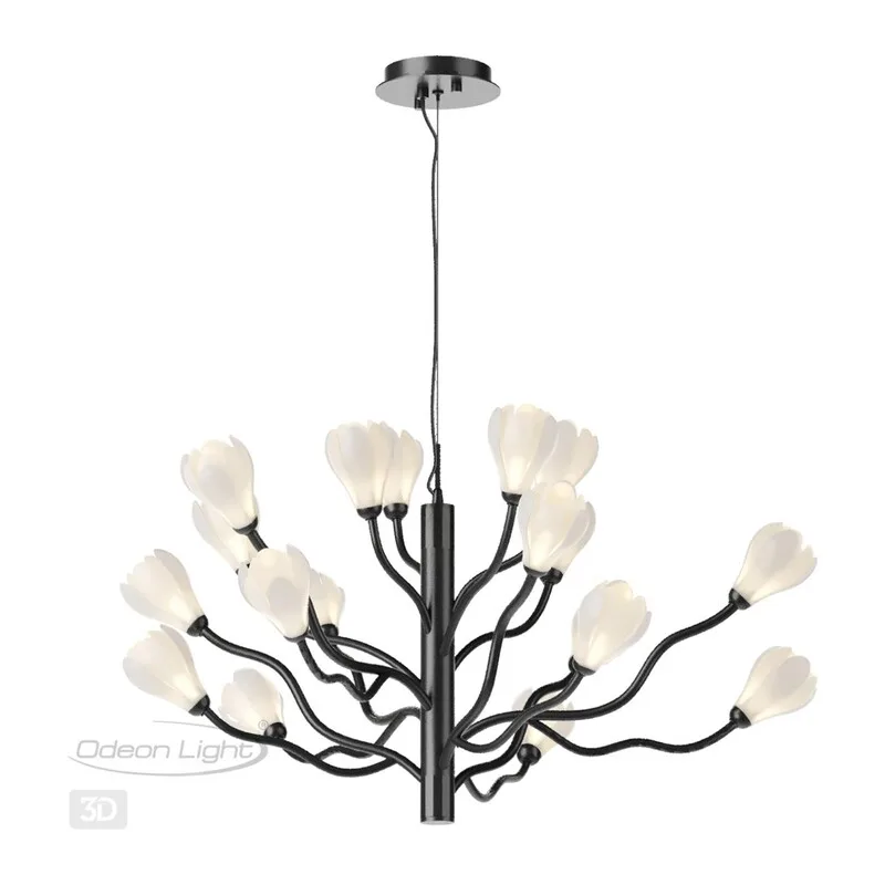 5090/18 MODERN ODL25 553 черный матовый/белый/фарфор Люстра G4 LED 18*5W GARDI 3