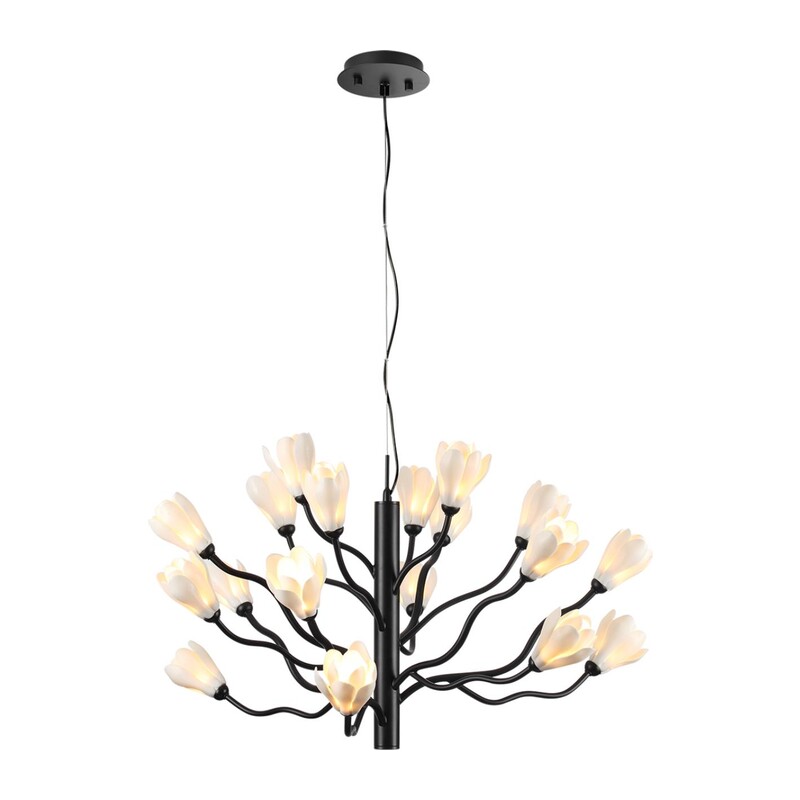 5090/18 MODERN ODL25 553 черный матовый/белый/фарфор Люстра G4 LED 18*5W GARDI